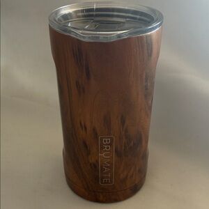 BrüMate Wood Grain Tumbler Insulated Walnut Bottle Cooler in Stylish Wood Grain